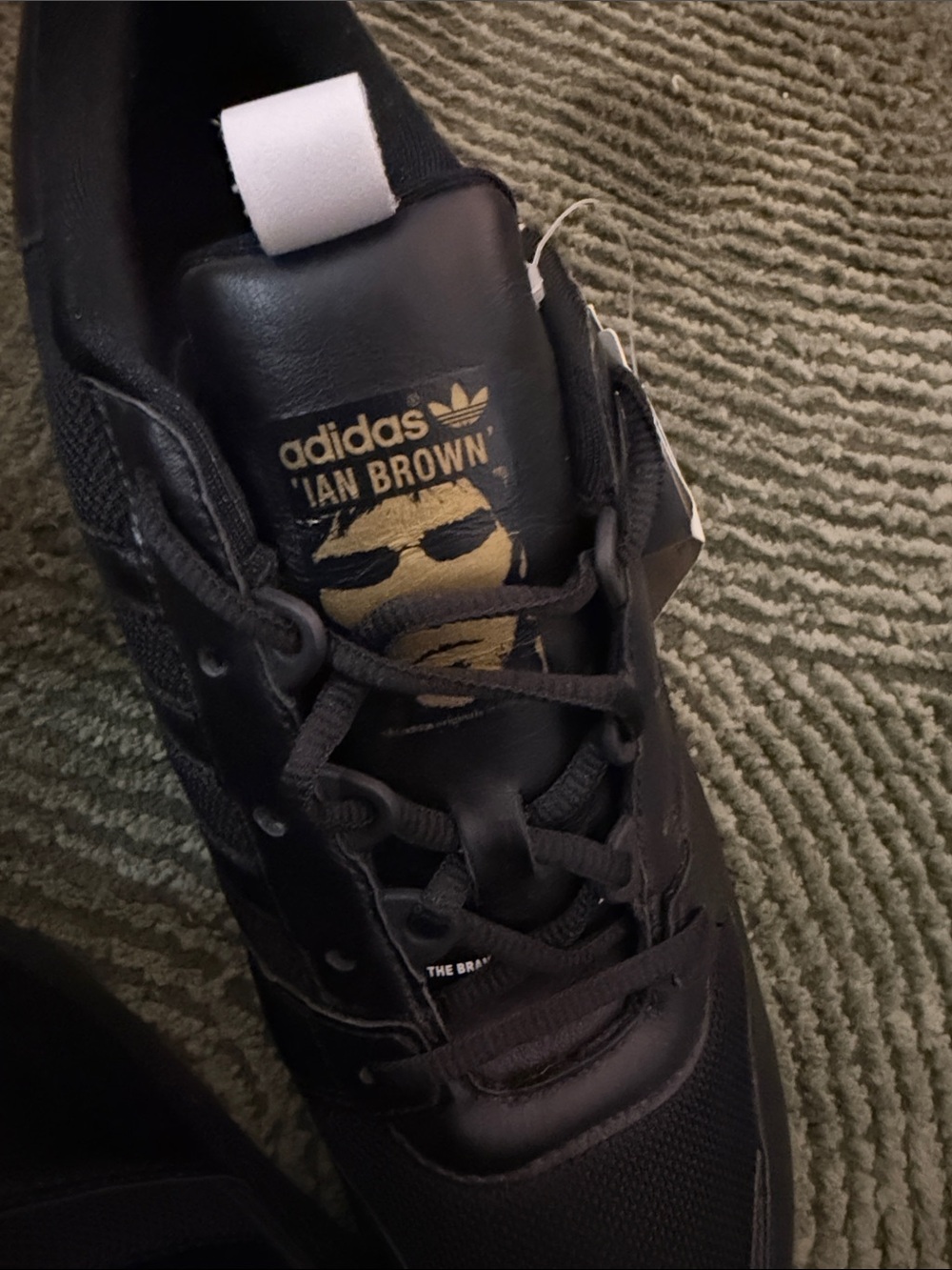 adidas Ian Brown Men's Black Athletic Sneakers - Picture 3 of 6
